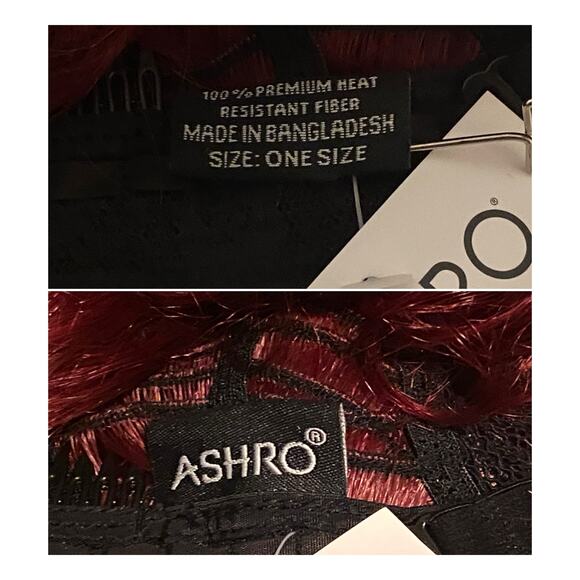 Curly Pixie Wig ASHRO Dk Burgundy Wine Synthetic Hair for Women Teens NWT  A966W - Picture 4 of 10